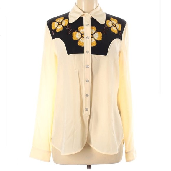 Coach Tops - Unique COACH Silk Floral Boho Shirt